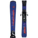 Fischer THE CURV JR JRS + FJ4/7 CA JRS GW Detské zjazdové lyže, tmavo modrá, veľkosť