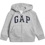 GAP FULLZIP LOGO Chlapčenská mikina, sivá, veľkosť
