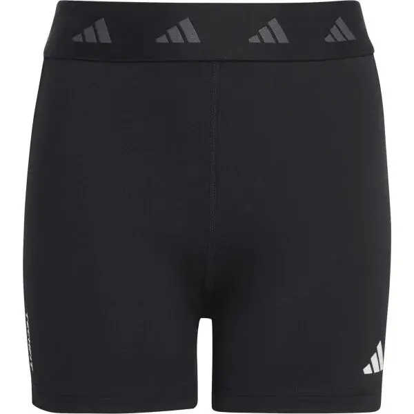 adidas TECHFIT SHORT KIDS Dievčenské krátke legíny, čierna, veľkosť