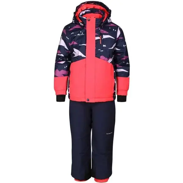 ALPINE PRO LARQO Detská lyžiarska súprava, tmavo modrá, veľkosť