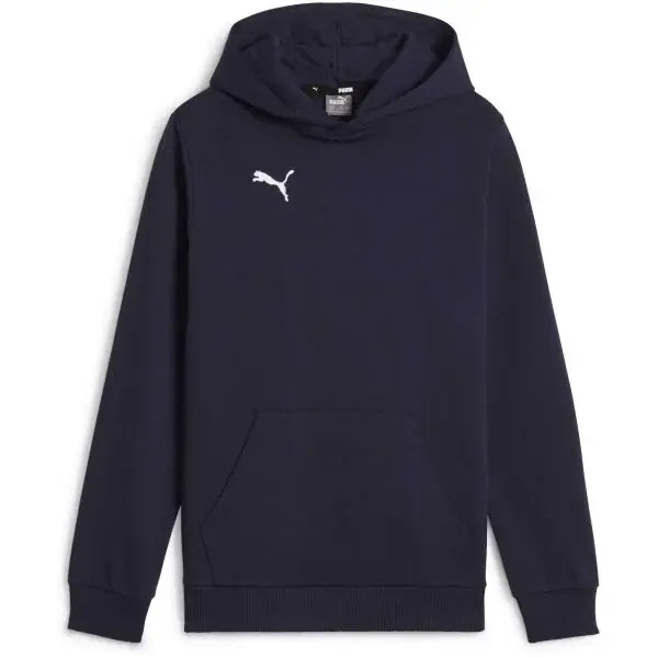 Puma TEAMGOAL CASUALS HOODY JR Detská mikina, tmavo modrá, veľkosť