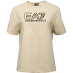 EA7 T-SHIRT Dámske tričko, béžová, veľkosť