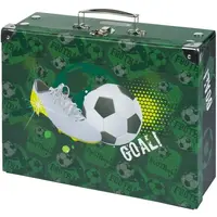 BAAGL FUTBAL Skladací školský kufrík, zelená, veľkosť