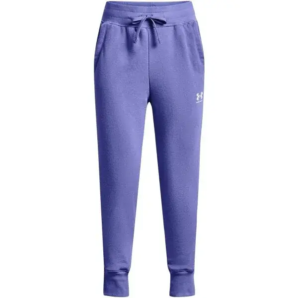 Under Armour RIVAL FLEECE LU Dievčenské nohavice, fialová, veľkosť XL