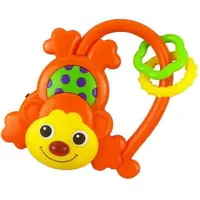 BABY MIX OPIČKA Detská hrkálka, oranžová, veľkosť