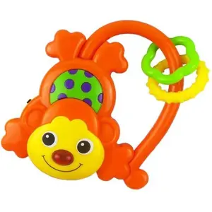 BABY MIX OPIČKA Detská hrkálka, oranžová, veľkosť