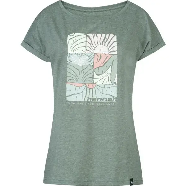 Hannah CHILLI Dámske tričko, svetlo zelená, veľkosť