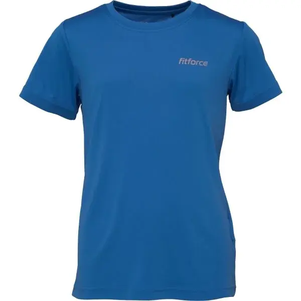Fitforce OLVE Detské fitness tričko, modrá, veľkosť 140-146