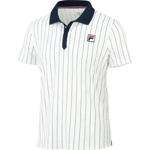 Fila POLO STRIPES BJÖRN Pánske polo tričko, biela, veľkosť