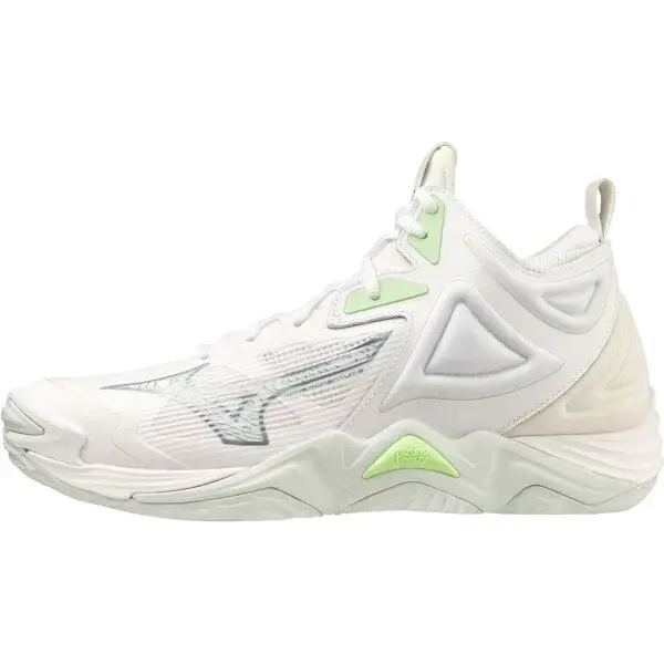 Mizuno WAVE MOMENTUM 3 MID W Dámska halová obuv, biela, veľkosť 36.5