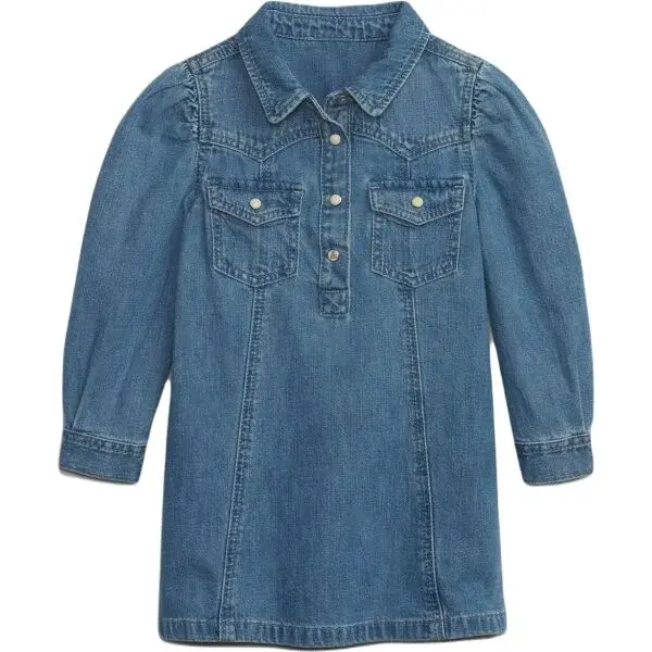 GAP BABY Dievčenské šaty, modrá, veľkosť 5Y