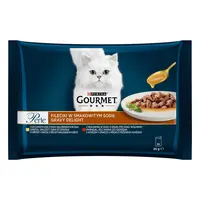 Gourmet Perle Gravy Delight - kuracie a hovädzie 4 x 85 g