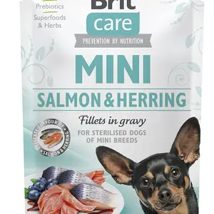 Brit Care Mini Fillets in Gravy - Salmon & Herring 85 g
