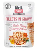 Brit Care Cat Fillets in Gravy - Turkey & Salmon 24 x 85 g