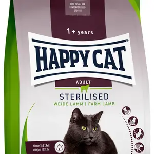 Happy Cat Sterilised Weide Lamm - Jehněčí 10 kg