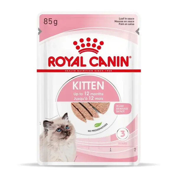 Royal Canin Kitten Loaf - kašové vlhké krmivo pro koťata 12 x 85 g
