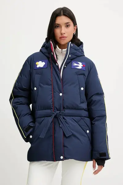 Péřová lyžařská bunda Rossignol JCC tmavomodrá barva, RLOWJ33