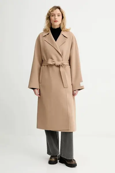 Calvin Klein Kabát s prímesou vlny Calvin Klein