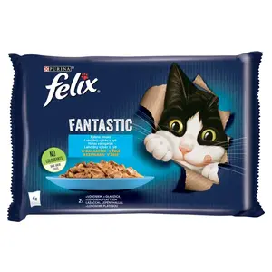Felix Fantastic lahodný výběr v želé - s lososem a platýsem 4 x 85 g