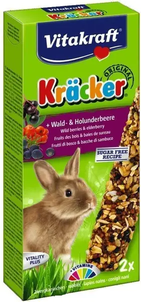 Vitakraft dvojitá tyčinka s lesním ovocem pro králíky 2 ks v krabici