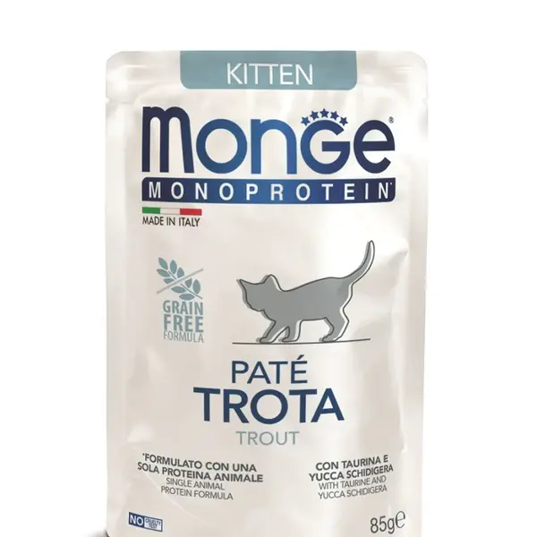 Monge Cat Monoprotein Paté Kitten - pstruh 85 g