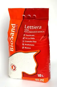 Biosand bílá, hrudkující podestýlka pro kočky 10 l