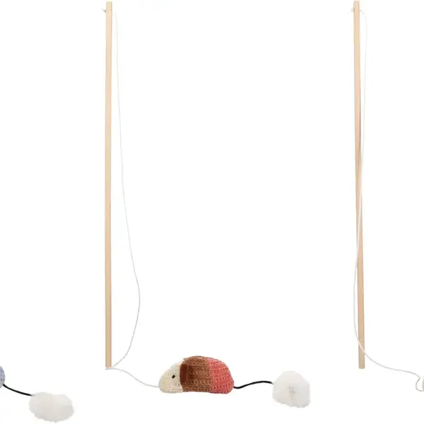 Flamingo Blaro prut s myší pro kočky 1 ks