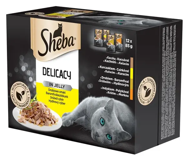 Sheba Delicacy kapsičky, výběr drůbeže 12 x 85 g