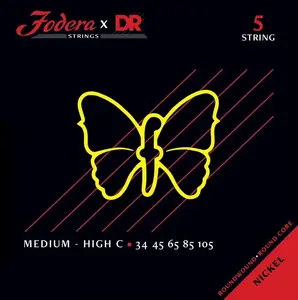 DR Strings Fodera Stainless Steel 5 Medium (High C) 34105