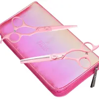 Sada kadeřnických nůžek 5,75" a efilačních nůžek 6,35" Olivia Garden SilkCut ThinkPink Edition 2025 (ID1906) + dárek zdarma