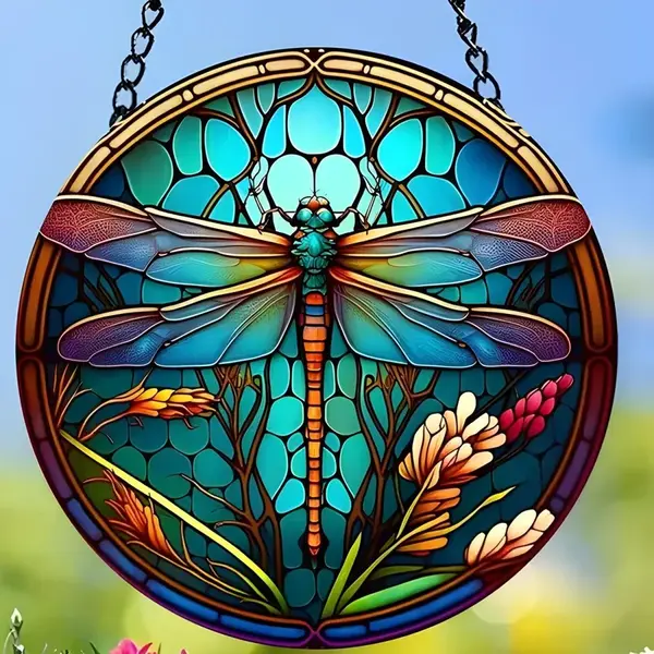 Vitrážový lapač slnka Dragonfly/Typ10 H31645