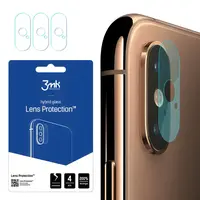 4x Sklo na kameru 3mk pre Apple iPhone XS Max - Transparentná H20916