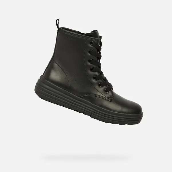 Black Girls Ankle Boots Geox Phaolae Girl - Girls