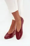 Boto Dámske baleríny z eko kože na rovnej päte Bordó Olyssia
