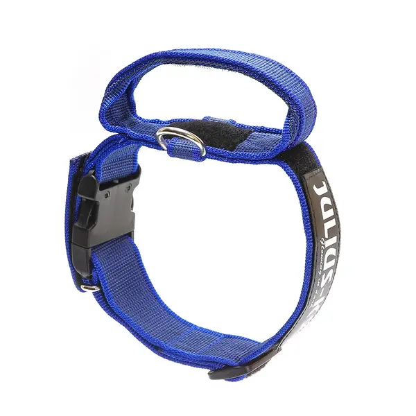 Julius-K9 obojok s držiakom, modrý 38 - 53 cm / 40mm (100HA-K-B-15-P)