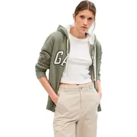 GAP V-FRCH EXC LOGO SHERPA Dámská mikina, khaki, velikost