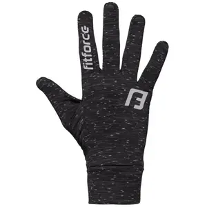 Fitforce FEATHER JR Juniorské rukavice na běhání, tmavě šedá, velikost 9-10Y