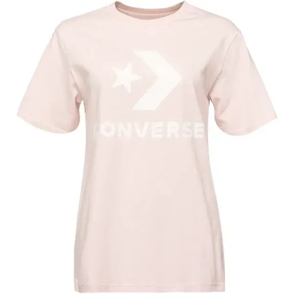 Converse STANDARD FIT CENTER STAR CHEV Dámské tričko, růžová, velikost