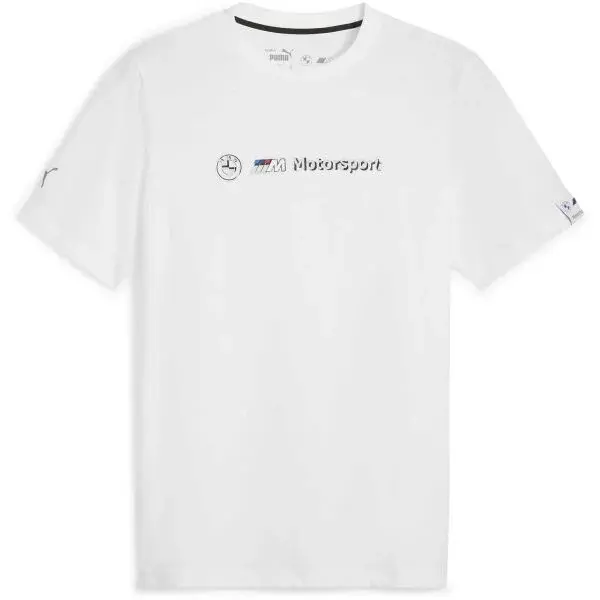 Puma BMW M MOTORSPORT LOGO TEE+ Pánské triko, bílá, velikost