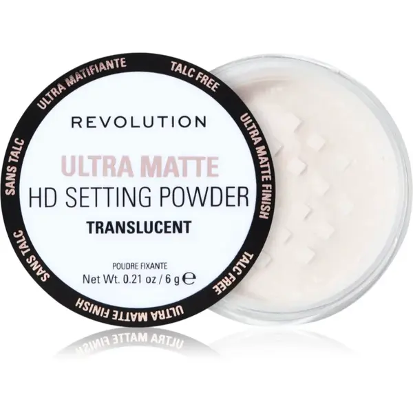 Revolution Ultra Velvet Loose Setting Powder zmatňujúci transparentný púder 6 g