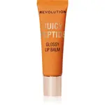 Revolution Juicy Peptide Lip Balm balzam na pery s peptidmi odtieň Peach Bellini Orange 8 ml
