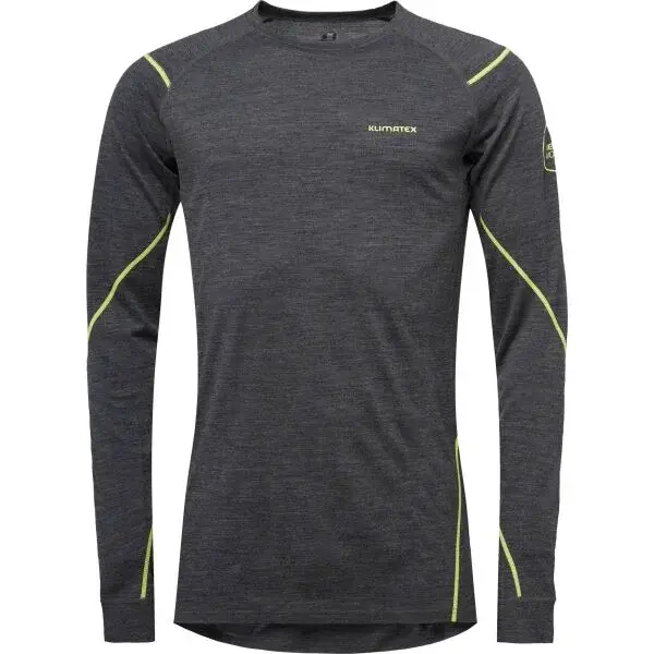 Klimatex MITRE MERINO Pánské merino triko, tmavě šedá, velikost