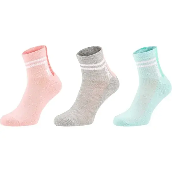 Umbro STRIPED SPORTS SOCKS JNR - 3 PACK Dětské ponožky, lososová, velikost 35-38