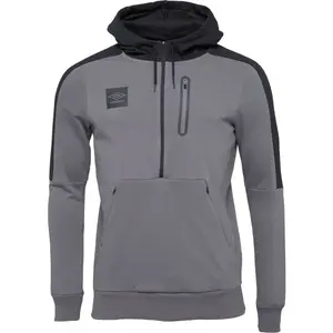 Umbro TERRACE HALF ZIP HOODIE Pánská mikina, tmavě šedá, velikost