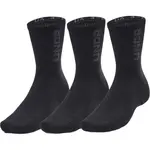 Under Armour 3-MAKER MID-CREW 3PK Unisex ponožky, černá, velikost