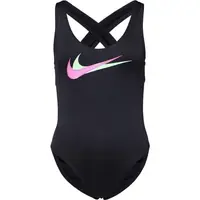 Nike MULTI LOGO Dámské jednodílné plavky, černá, velikost