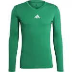adidas TEAM BASE LONG SLEEVE TEE Pánské fotbalové triko, zelená, velikost