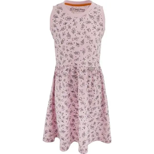 ALPINE PRO ZELO Dívčí šaty, růžová, velikost 104-110