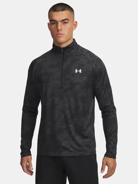 Pánské tričko Under Armour UA Tech 2.0 1/2 Zip-BLK - Pánské