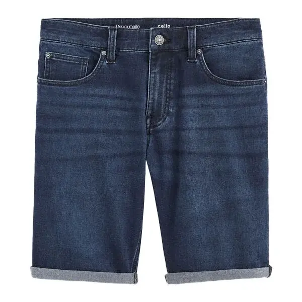 CELIO BOKNITBM Pánské džínové kraťasy, tmavě modrá, velikost